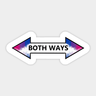 Both Ways Bisexuality LGBT Pride Arrow Design Sticker